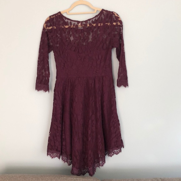 Free People Floral Lace Mesh Dress - Picture 8 of 9